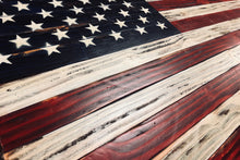 Load image into Gallery viewer, American Flag Rustic Wood 37&quot;x20&quot;