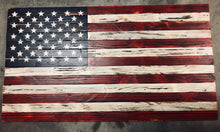 Load image into Gallery viewer, American Flag Rustic Wood 37&quot;x20&quot;