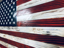 Load image into Gallery viewer, American Flag Rustic Wood 37&quot;x20&quot;